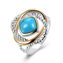 Load image into Gallery viewer, Shape Blue Natural Stone Ring